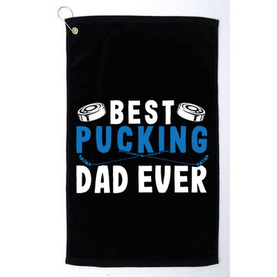 Ice Hockey Dad Best Pucking Dad Gift Golf Towel