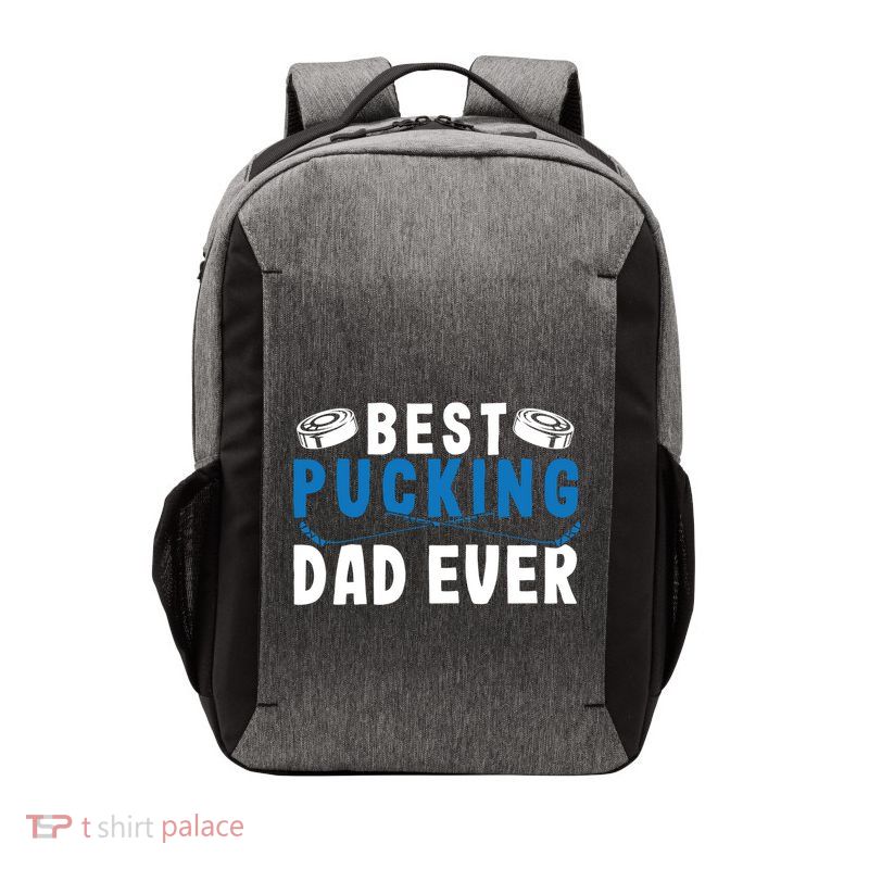 Ice Hockey Dad Best Pucking Dad Gift Vector Backpack