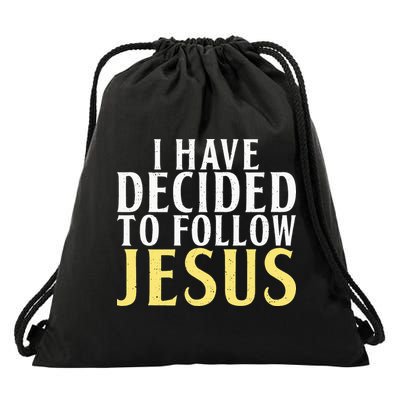 I have decided to follow Jesus God Religious Drawstring Bag