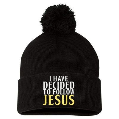 I have decided to follow Jesus God Religious Pom Pom 12in Knit Beanie