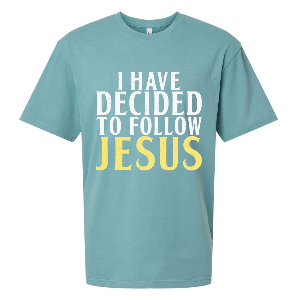 I have decided to follow Jesus God Religious Sueded Cloud Jersey T-Shirt