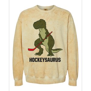 Ice Hockey Dinosaur Hockey Boy Hockey Hockeysaurus Colorblast Crewneck Sweatshirt