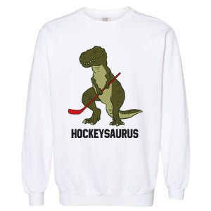 Ice Hockey Dinosaur Hockey Boy Hockey Hockeysaurus Garment-Dyed Sweatshirt