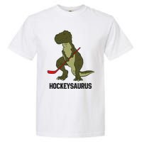 Ice Hockey Dinosaur Hockey Boy Hockey Hockeysaurus Garment-Dyed Heavyweight T-Shirt