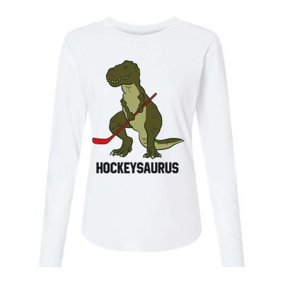 Ice Hockey Dinosaur Hockey Boy Hockey Hockeysaurus Womens Cotton Relaxed Long Sleeve T-Shirt