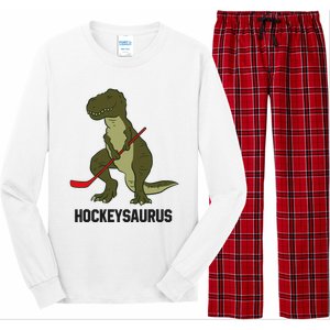 Ice Hockey Dinosaur Hockey Boy Hockey Hockeysaurus Long Sleeve Pajama Set