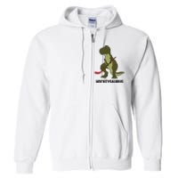 Ice Hockey Dinosaur Hockey Boy Hockey Hockeysaurus Full Zip Hoodie