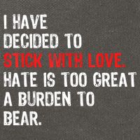 I Have Decided To Stick With Love Hate Is Too Great A Burden To Bear Cotton Canvas Backpack