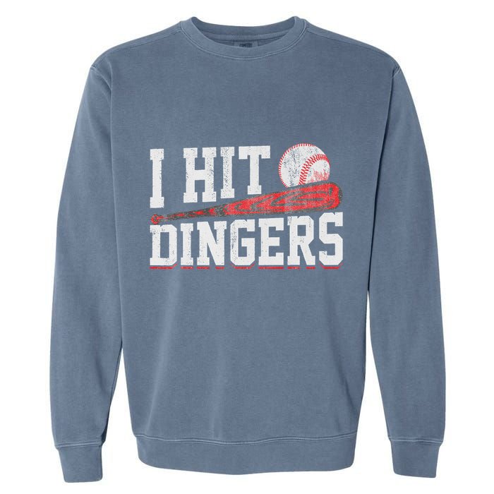 I Hit Dingers Garment-Dyed Sweatshirt