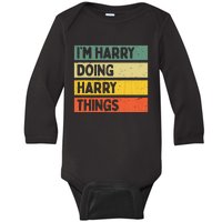 IM Harry Doing Harry Things Funny Personalized Quote Baby Long Sleeve Bodysuit