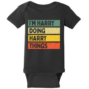 IM Harry Doing Harry Things Funny Personalized Quote Baby Bodysuit