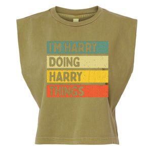 IM Harry Doing Harry Things Funny Personalized Quote Garment-Dyed Women's Muscle Tee