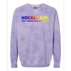 Ice Hockey Daughter Hockey Gift Colorblast Crewneck Sweatshirt