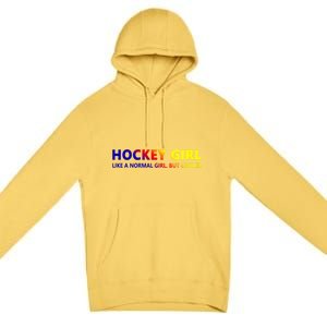 Ice Hockey Daughter Hockey Gift Premium Pullover Hoodie