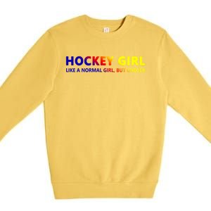 Ice Hockey Daughter Hockey Gift Premium Crewneck Sweatshirt