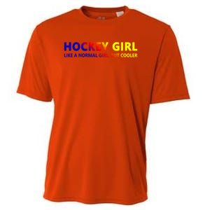 Ice Hockey Daughter Hockey Gift Cooling Performance Crew T-Shirt