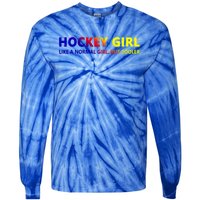 Ice Hockey Daughter Hockey Gift Tie-Dye Long Sleeve Shirt