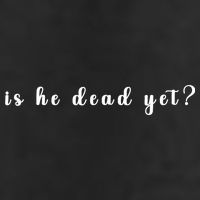 Is He Dead Yet Sarcastic Sarcastic Large Microfiber Waffle Golf Towel