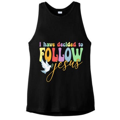 I Have Decided To Follow Jesus No Turning Back Ladies PosiCharge Tri-Blend Wicking Tank