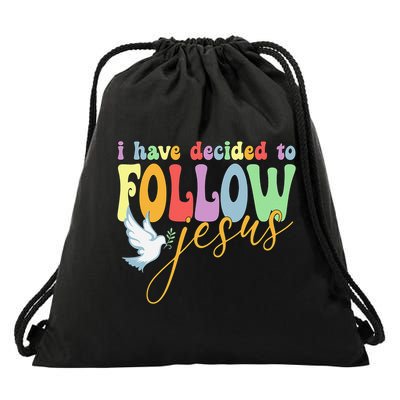 I Have Decided To Follow Jesus No Turning Back Drawstring Bag