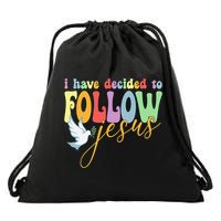 I Have Decided To Follow Jesus No Turning Back Drawstring Bag