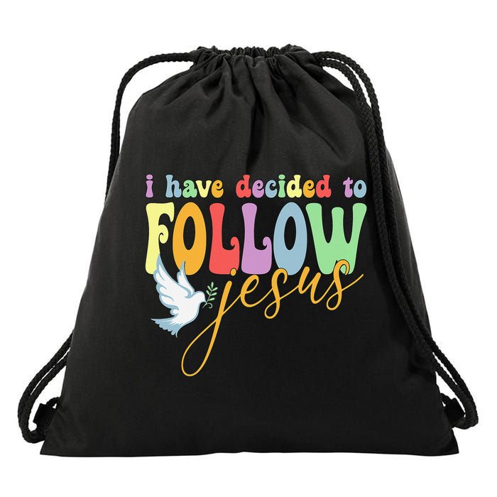I Have Decided To Follow Jesus No Turning Back Drawstring Bag