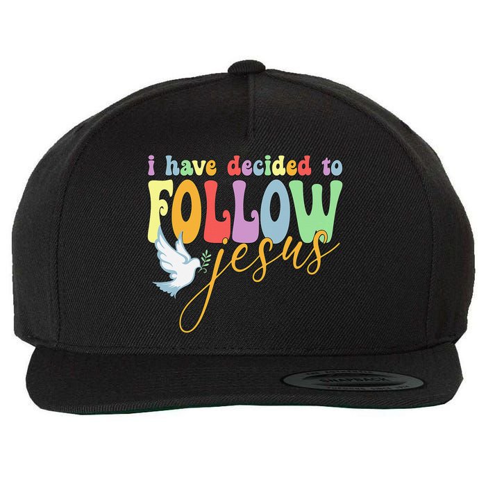 I Have Decided To Follow Jesus No Turning Back Wool Snapback Cap