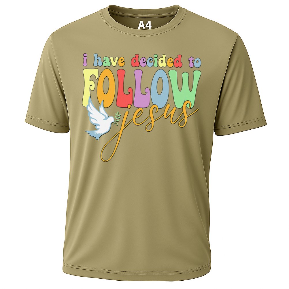 I Have Decided To Follow Jesus No Turning Back Cooling Performance Crew T-Shirt