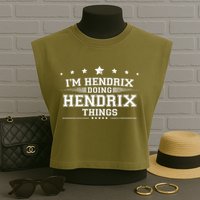 Im Hendrix Doing Hendrix Things Garment-Dyed Women's Muscle Tee