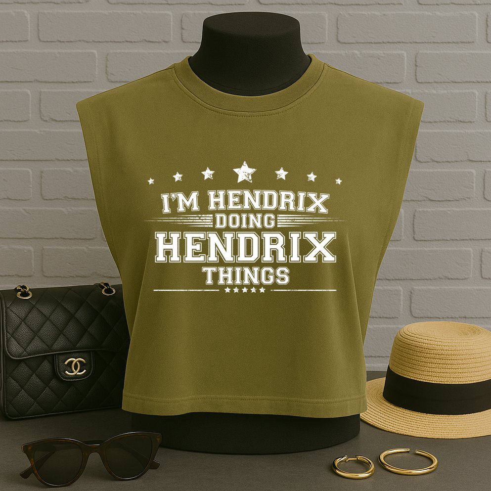 Im Hendrix Doing Hendrix Things Garment-Dyed Women's Muscle Tee