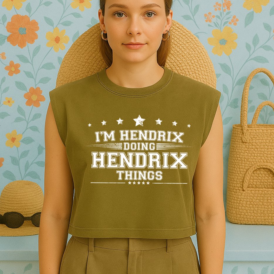 Im Hendrix Doing Hendrix Things Garment-Dyed Women's Muscle Tee