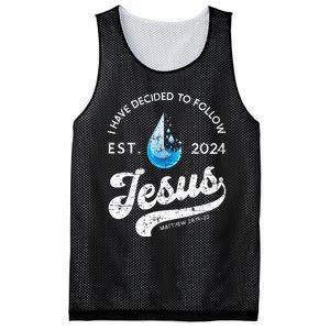 I Have Decided To Follow Jesus Baptism Babtized 2024 Mesh Reversible Basketball Jersey Tank