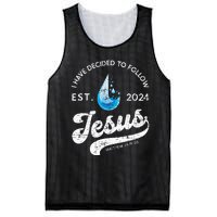 I Have Decided To Follow Jesus Baptism Babtized 2024 Mesh Reversible Basketball Jersey Tank