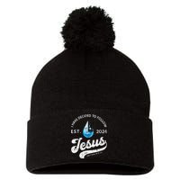 I Have Decided To Follow Jesus Baptism Babtized 2024 Pom Pom 12in Knit Beanie