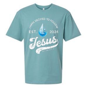 I Have Decided To Follow Jesus Baptism Babtized 2024 Sueded Cloud Jersey T-Shirt