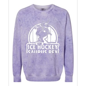 Ice Hockey Dinosaur Ice Hockey Saurus Rex - Ice Hockey Dino Colorblast Crewneck Sweatshirt