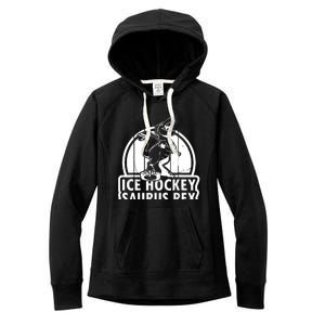 Ice Hockey Dinosaur Ice Hockey Saurus Rex - Ice Hockey Dino Women's Fleece Hoodie