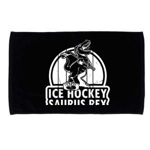 Ice Hockey Dinosaur Ice Hockey Saurus Rex - Ice Hockey Dino Microfiber Hand Towel