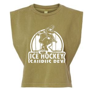 Ice Hockey Dinosaur Ice Hockey Saurus Rex - Ice Hockey Dino Garment-Dyed Women's Muscle Tee