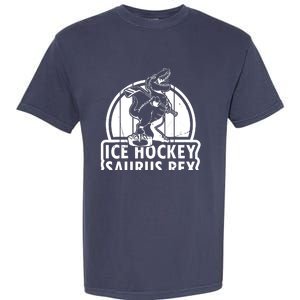 Ice Hockey Dinosaur Ice Hockey Saurus Rex - Ice Hockey Dino Garment-Dyed Heavyweight T-Shirt