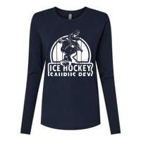 Ice Hockey Dinosaur Ice Hockey Saurus Rex - Ice Hockey Dino Womens Cotton Relaxed Long Sleeve T-Shirt