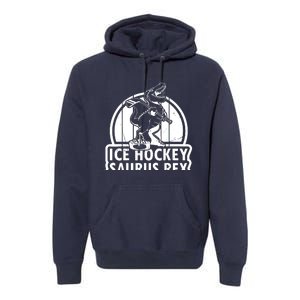 Ice Hockey Dinosaur Ice Hockey Saurus Rex - Ice Hockey Dino Premium Hoodie