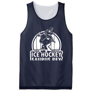 Ice Hockey Dinosaur Ice Hockey Saurus Rex - Ice Hockey Dino Mesh Reversible Basketball Jersey Tank