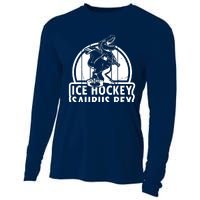 Ice Hockey Dinosaur Ice Hockey Saurus Rex - Ice Hockey Dino Cooling Performance Long Sleeve Crew