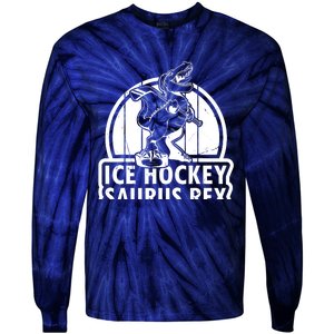 Ice Hockey Dinosaur Ice Hockey Saurus Rex - Ice Hockey Dino Tie-Dye Long Sleeve Shirt