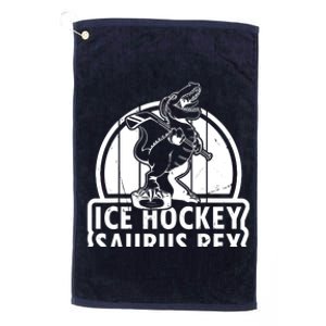 Ice Hockey Dinosaur Ice Hockey Saurus Rex - Ice Hockey Dino Platinum Collection Golf Towel