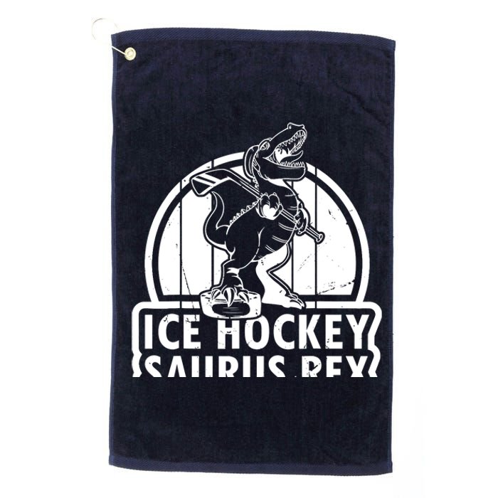 Ice Hockey Dinosaur Ice Hockey Saurus Rex - Ice Hockey Dino Platinum Collection Golf Towel