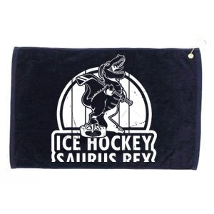 Ice Hockey Dinosaur Ice Hockey Saurus Rex - Ice Hockey Dino Grommeted Golf Towel