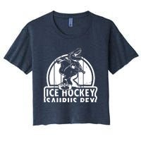 Ice Hockey Dinosaur Ice Hockey Saurus Rex - Ice Hockey Dino Women's Crop Top Tee