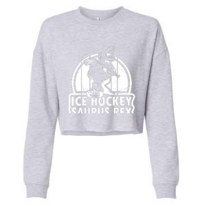 Ice Hockey Dinosaur Ice Hockey Saurus Rex - Ice Hockey Dino Cropped Pullover Crew